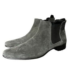 ASOS DESIGN chelsea boots in gray faux suede‎ Size 7